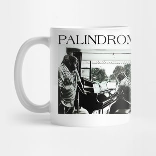 Palindrome B&W Drawn (Black Text) Mug